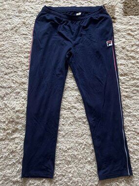 Fila Navy Track Pants Striped Size L